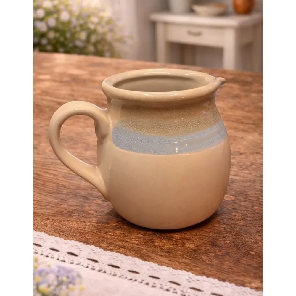 NORITAKE STONEWARE PAINTED DESERT GRAVY BOAT /CREAMER 8603 Cottage